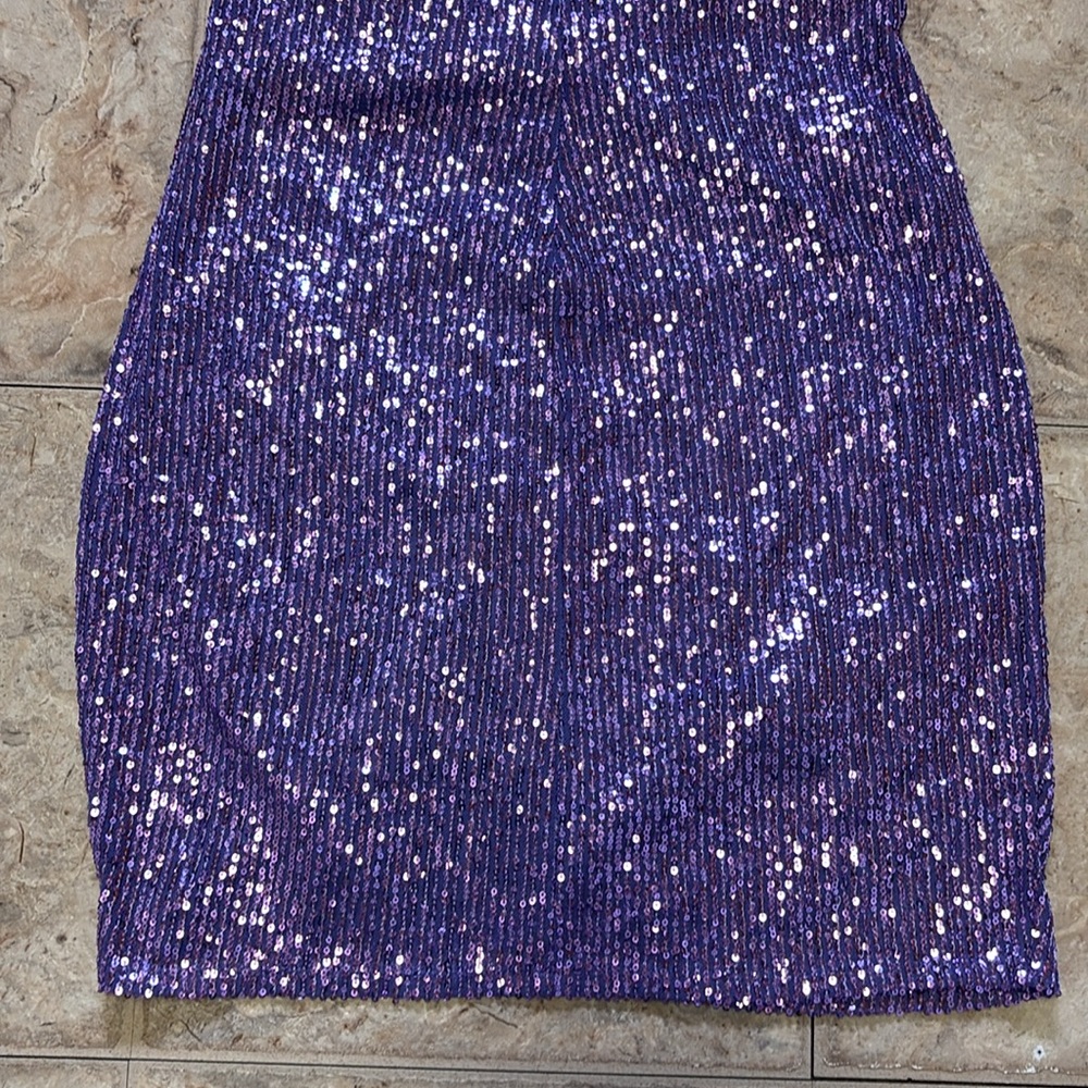 Purple Sequin Dress Size M - Picture 10 of 11